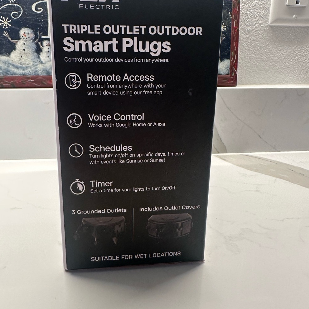 FEIT Black Smart Outdoor Plugs with WiFi Control - Picture 8 of 11